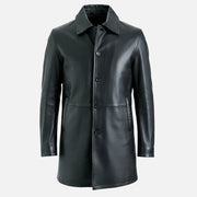 Sicilia Black Leather Coat - image 5