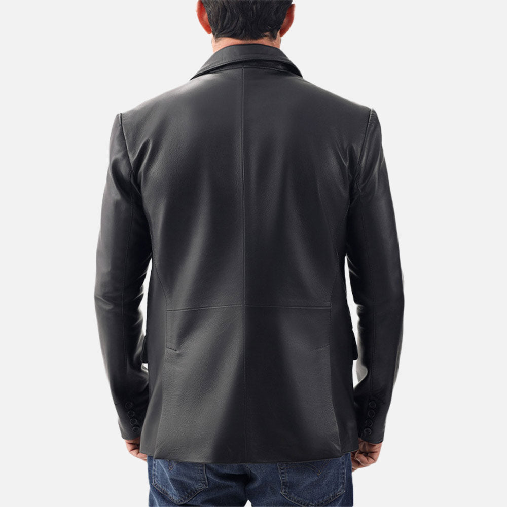 Bolzano Black Leather Coata - image 7