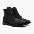 Captain Black Matte Leather Boots