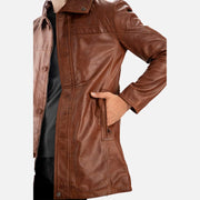 Sardegna Brown Leather Coat - image 5