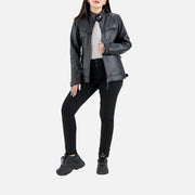 Marmolada Quilted Black Leather Biker Jacket