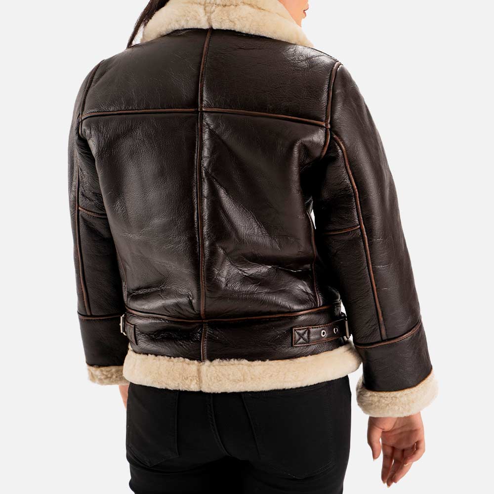 Freda B-3 Real Shearling Bomber Jacket