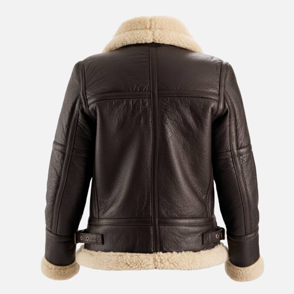 Calda Donna B-3 Brown Real Shearling Bomber Jacket