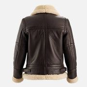 Calda Donna B-3 Brown Real Shearling Bomber Jacket