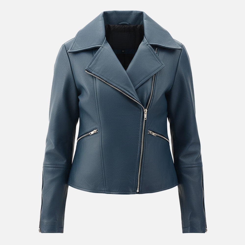 Donna Leather Biker Jacket