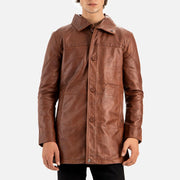 Sardegna Brown Leather Coat - image 9