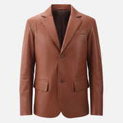 Bolzano Tan Leather Coat - image 6