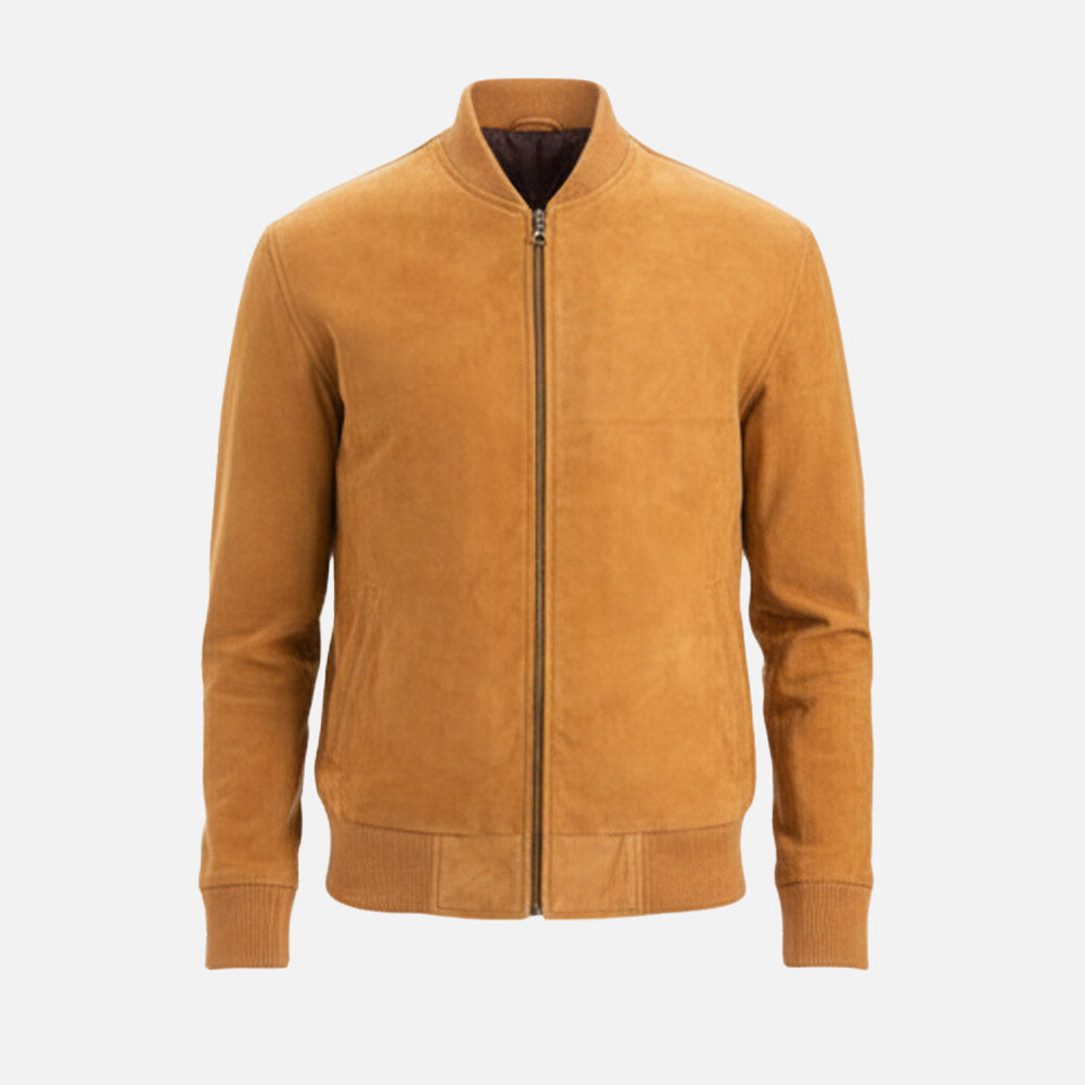 Ortisei Tan Suede Bomber Jacket - image 12