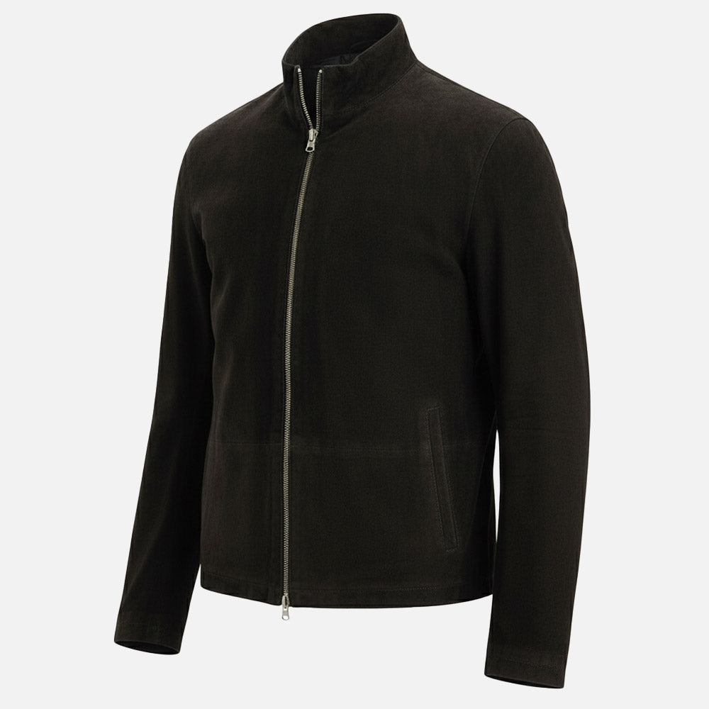 Cervino Black Suede Biker Jacket - image 12