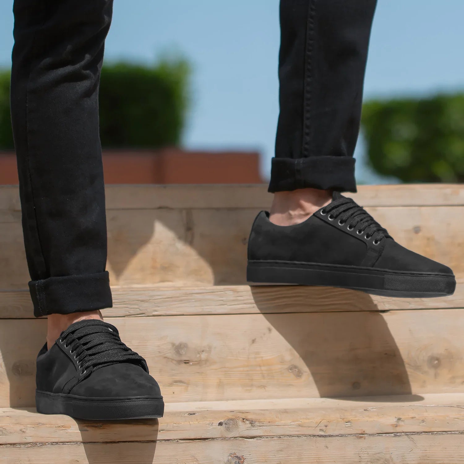 Orlaven Murphy Low Top Black Nubuck Sneakers footwear image 4