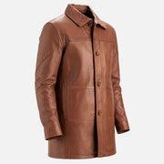Sardegna Brown Leather Coat - image 12