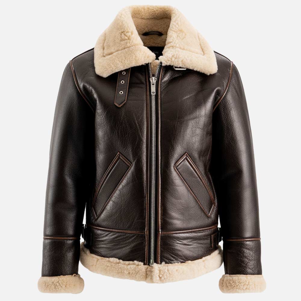 Freda B-3 Real Shearling Bomber Jacket
