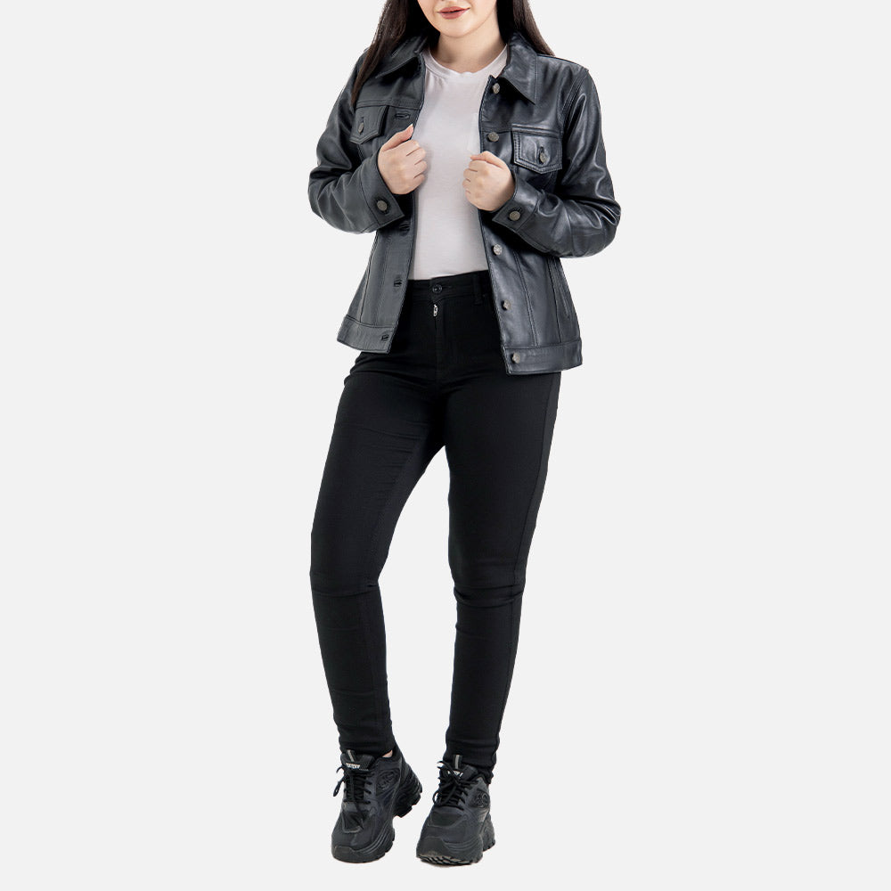 Gran Paradiso Leather Trucker Jacket
