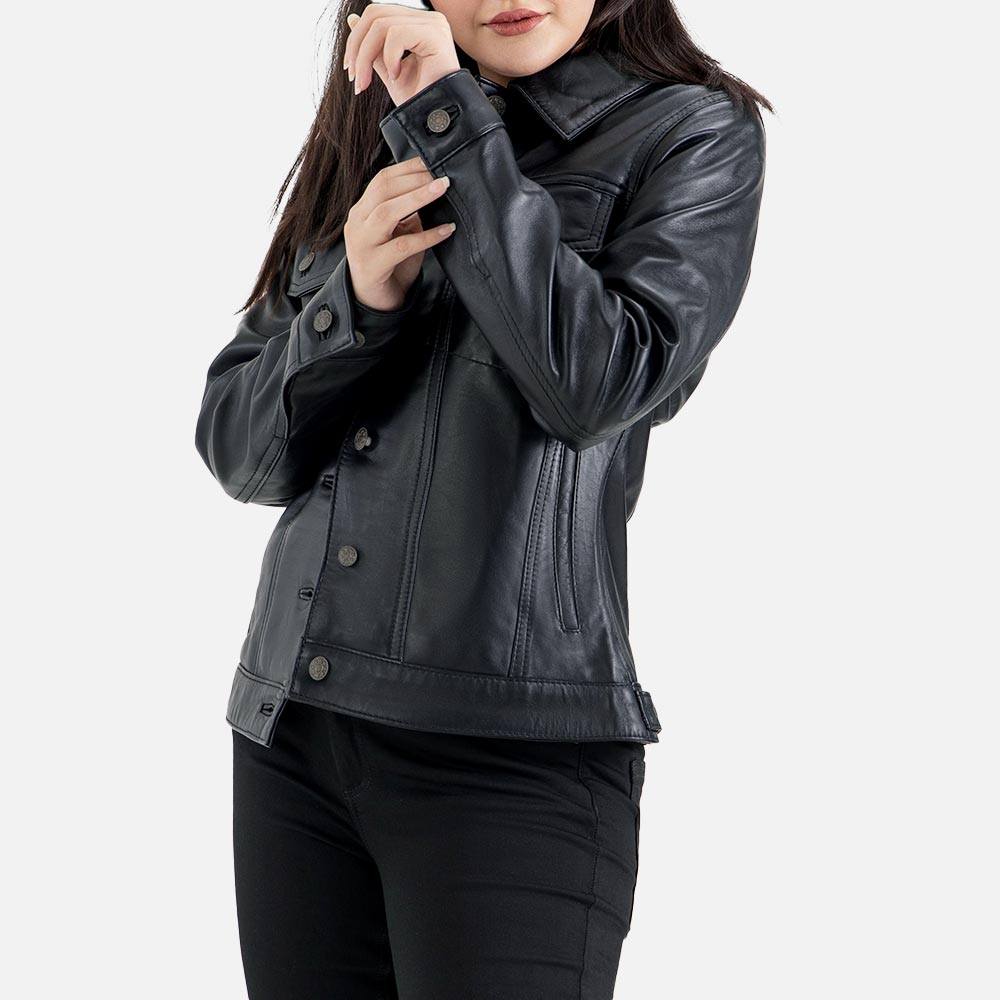 Gran Paradiso Leather Trucker Jacket