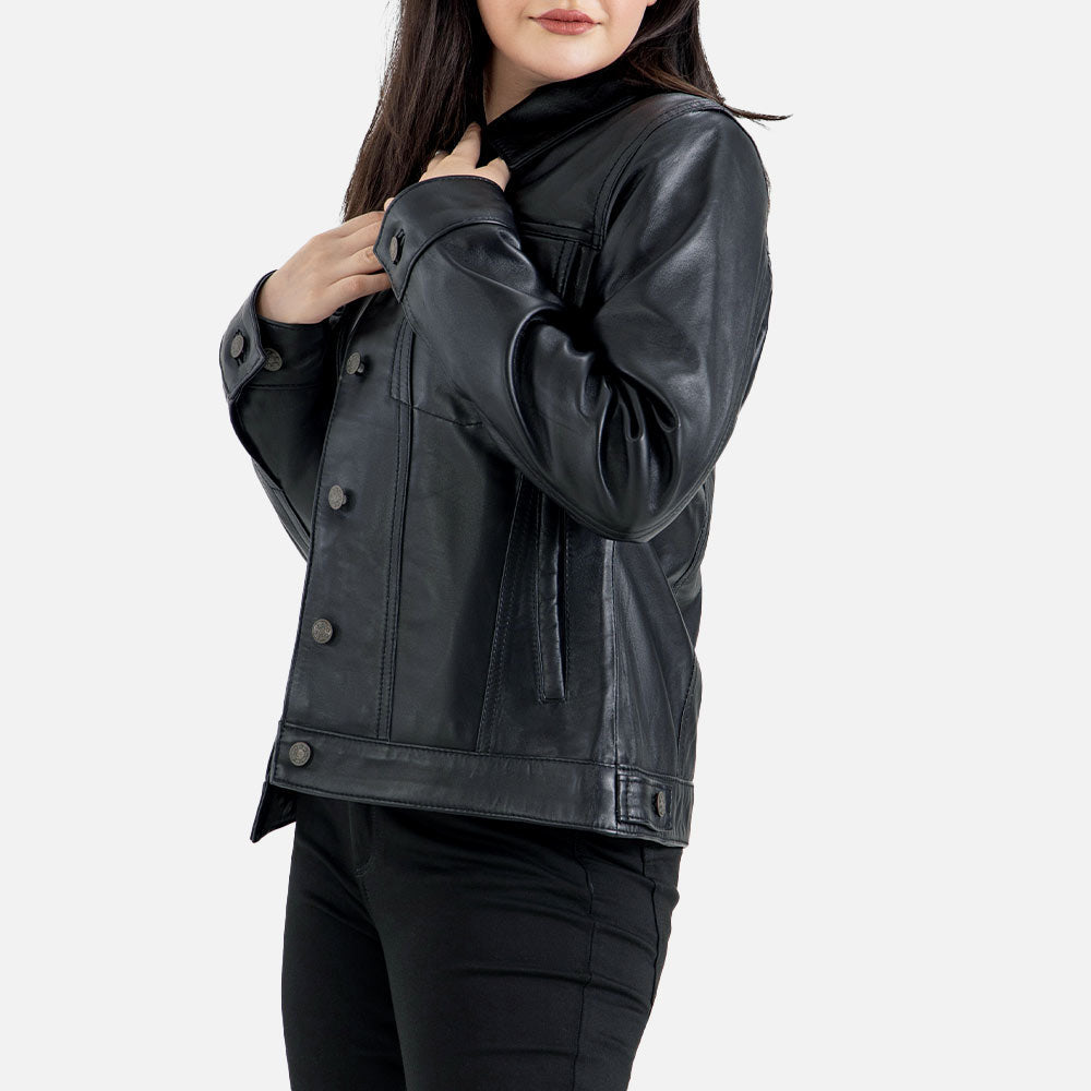 Gran Paradiso Leather Trucker Jacket