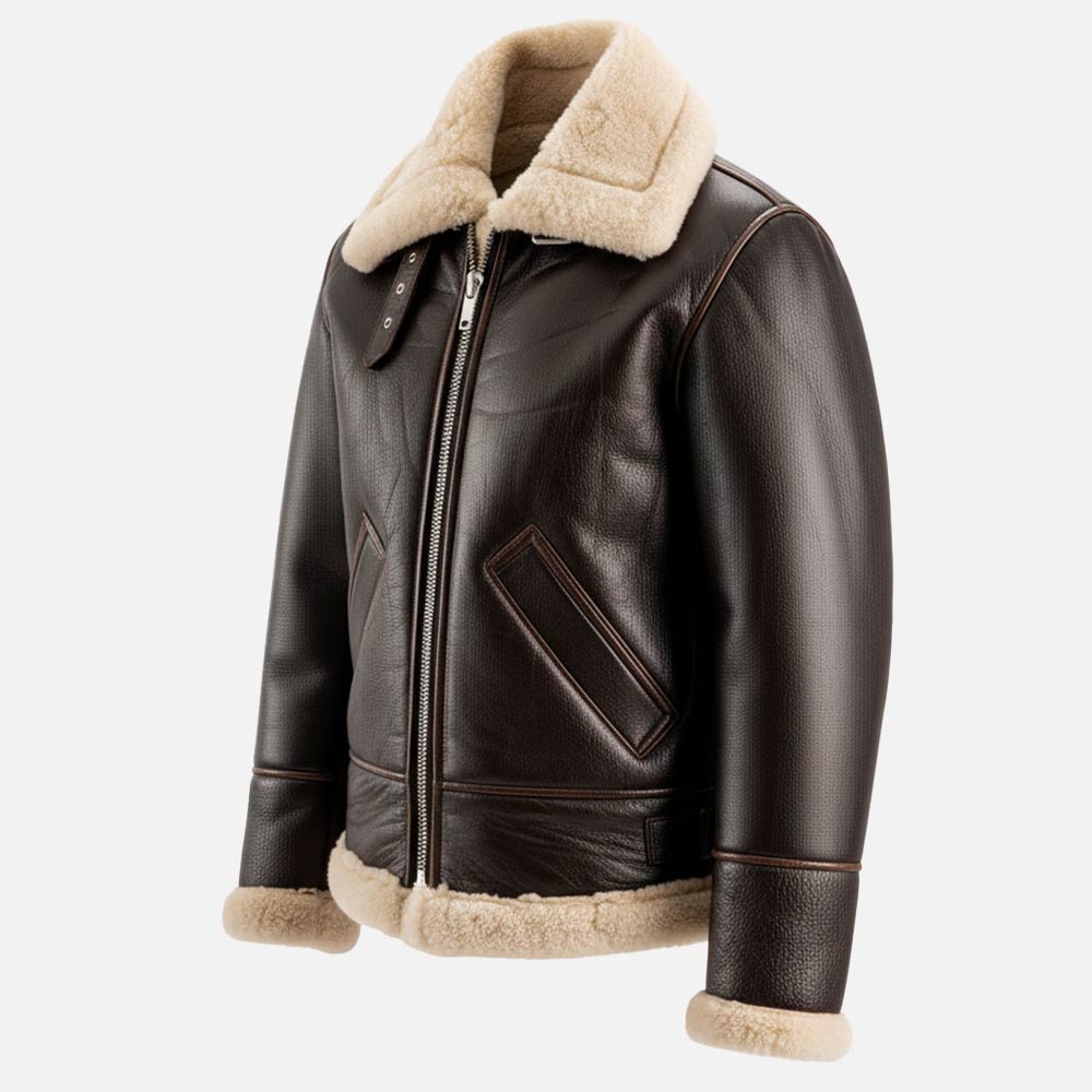 Freda B-3 Real Shearling Bomber Jacket