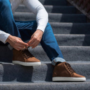 Orlaven Marty High Top Pull-up Brown Leather Sneakers footwear image 4