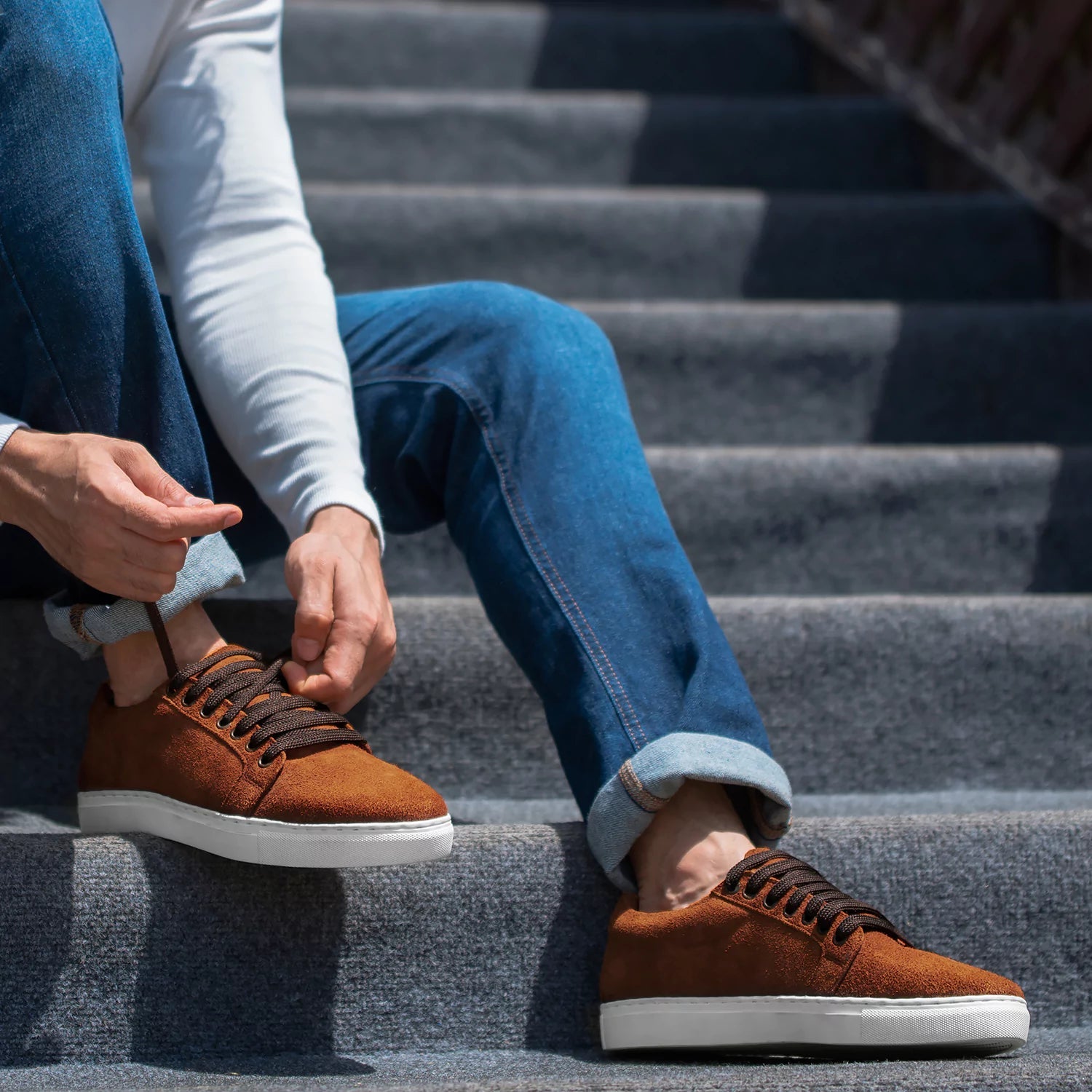 Orlaven Murphy Low Top Brown Suede Sneakers footwear image 4