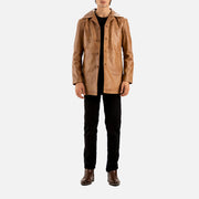 Sicilia Tan Leather Coat - image 8