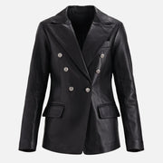 Monte Black Leather Blazer