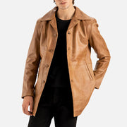 Sicilia Tan Leather Coat - image 2
