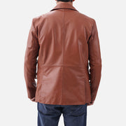 Bolzano Tan Leather Coat - image 5