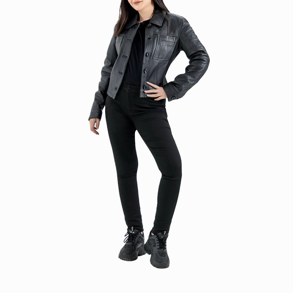 Capri Leather Biker Jacket