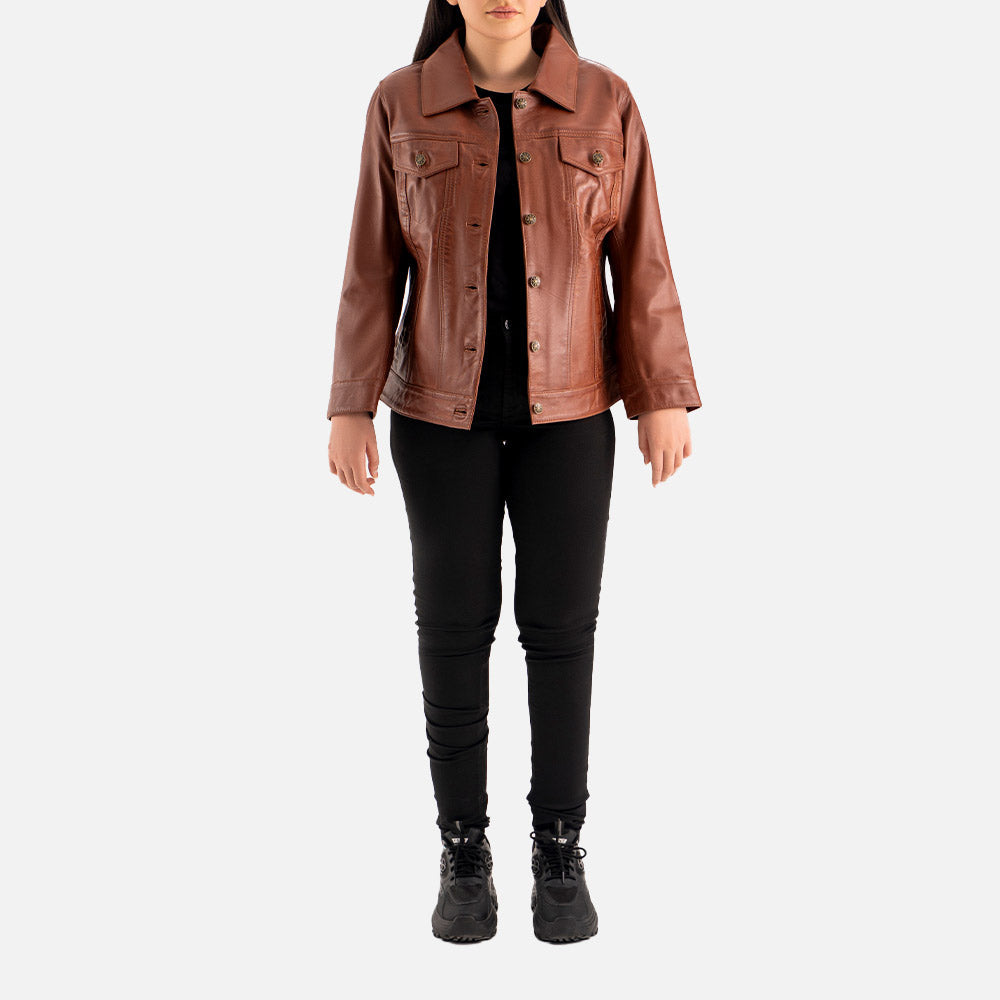 Gran Paradiso Leather Trucker Jacket