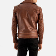 Bari Brown Biker Leather Jacket - image 10