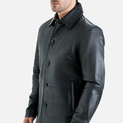 Sicilia Black Leather Coat - image 3