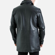 Sicilia Black Leather Coat - image 4