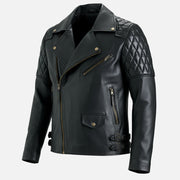 Bari Black Biker Leather Jacket - image 6