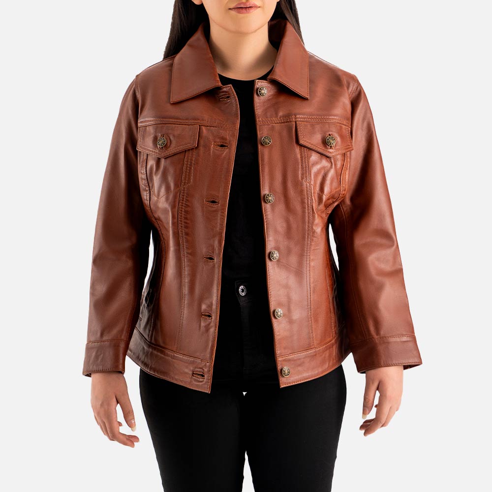 Gran Paradiso Leather Trucker Jacket