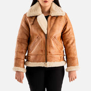 Freda B-3 Real Shearling Bomber Jacket