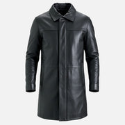 Sardegna Black Leather Coat - image 5