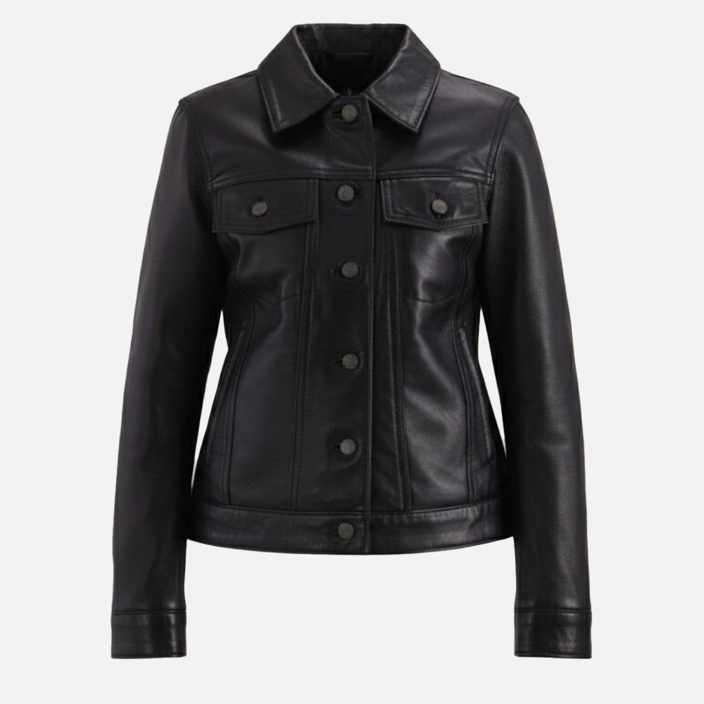 Gran Paradiso Leather Trucker Jacket