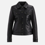 Gran Paradiso Leather Trucker Jacket