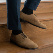 Orlaven Attorney Derby Brown Nubuck Leather Shoes - StudGuard footwear image 9