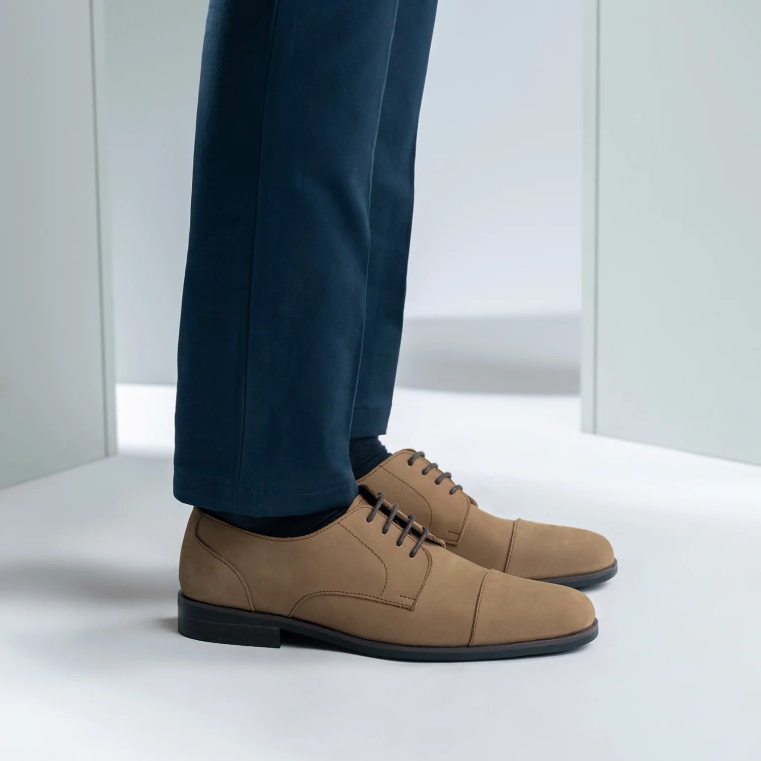 Orlaven Attorney Derby Brown Nubuck Leather Shoes - StudGuard footwear image 7