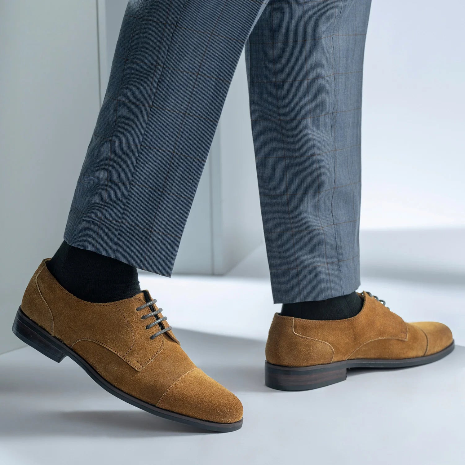 Orlaven Attorney Derby Brown Suede Leather Shoes - StudGuard footwear image 8
