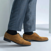 Orlaven Attorney Derby Brown Suede Leather Shoes - StudGuard footwear image 7