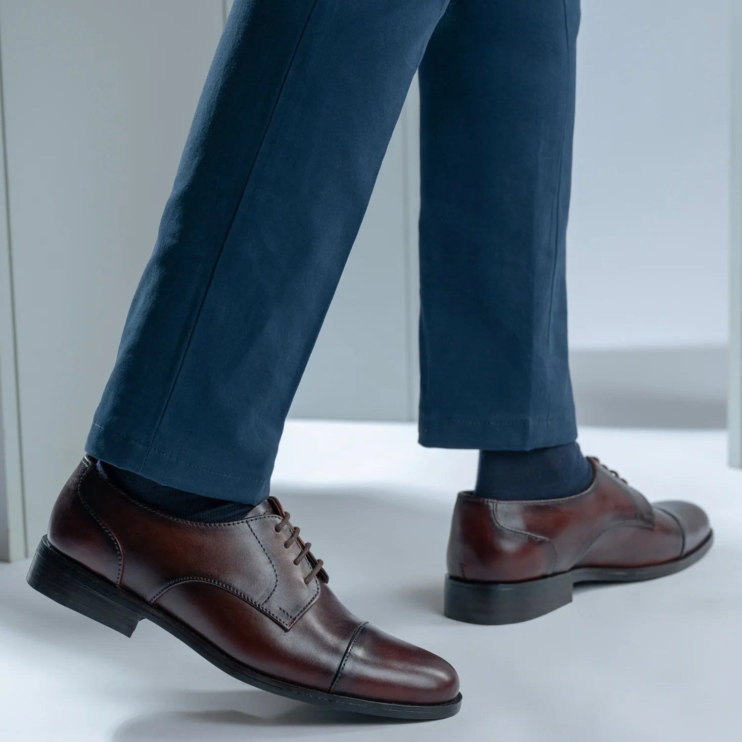 Orlaven Attorney Derby Burnished Brown Leather Shoes footwear image 8