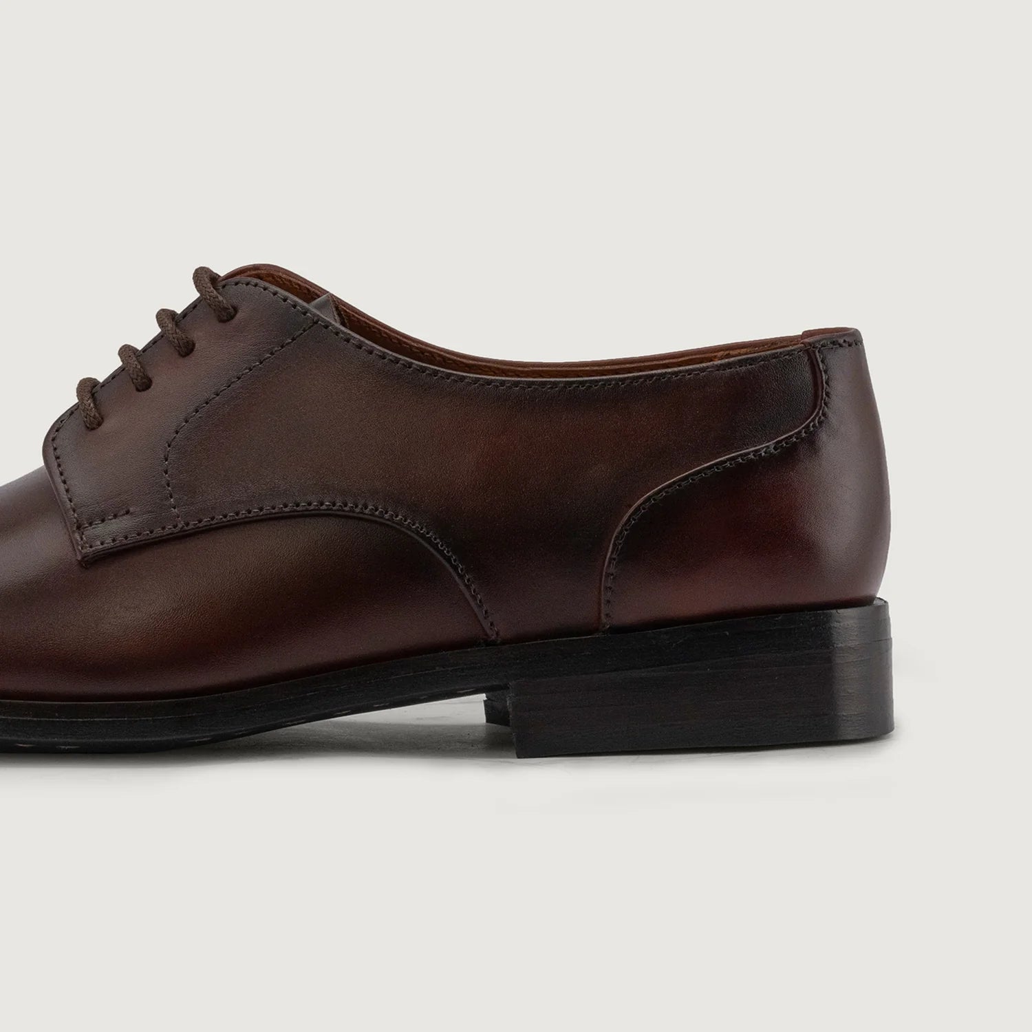 Orlaven Attorney Derby Burnished Brown Leather Shoes footwear image 5