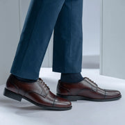 Orlaven Attorney Derby Burnished Brown Leather Shoes - StudGuard footwear image 7