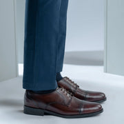 Orlaven Attorney Derby Burnished Brown Leather Shoes - StudGuard footwear image 6