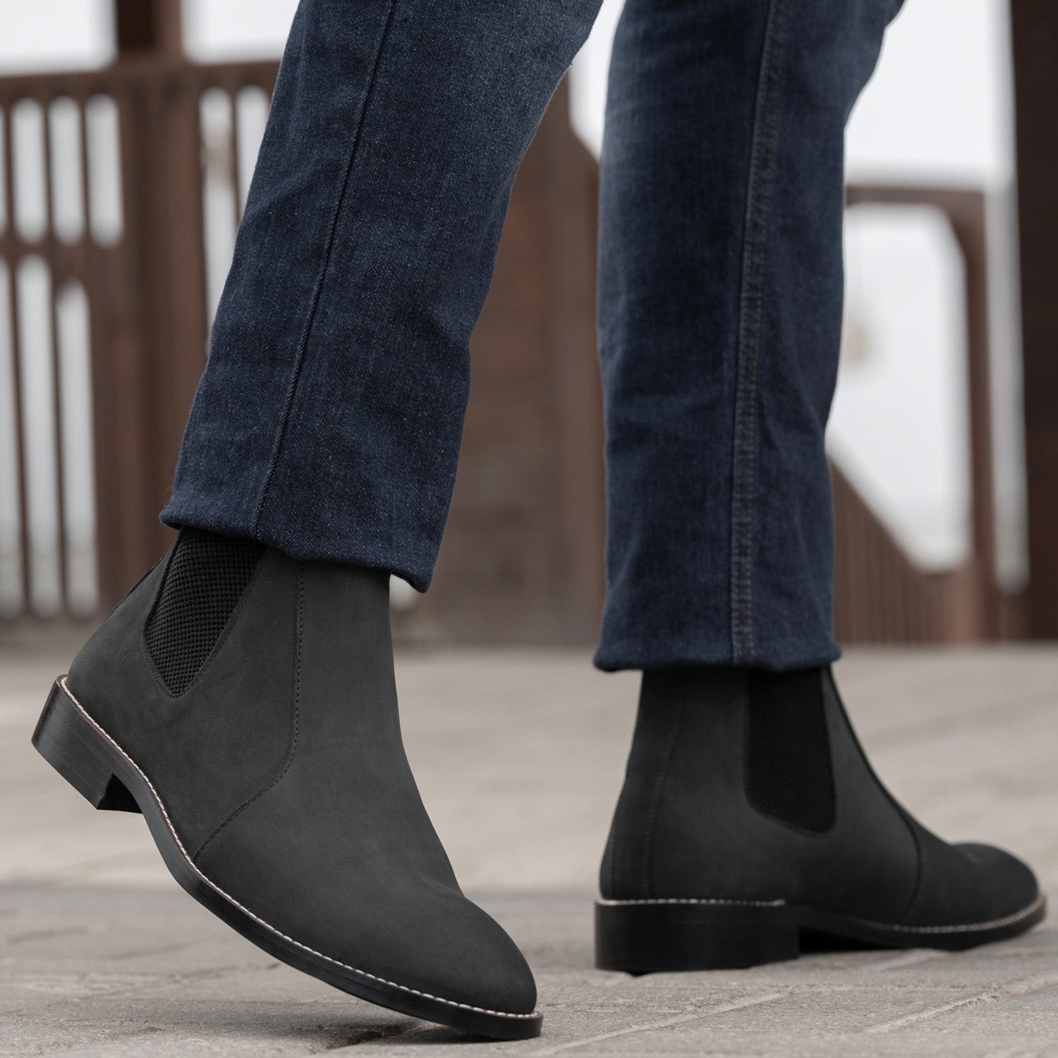 Orlaven Clarkson Chelsea Grey Nubuck Leather Boots - StudGuard footwear image 7