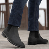 Styled On-Foot Perspective Demonstrating Ankle Fit & Silhouette on Model