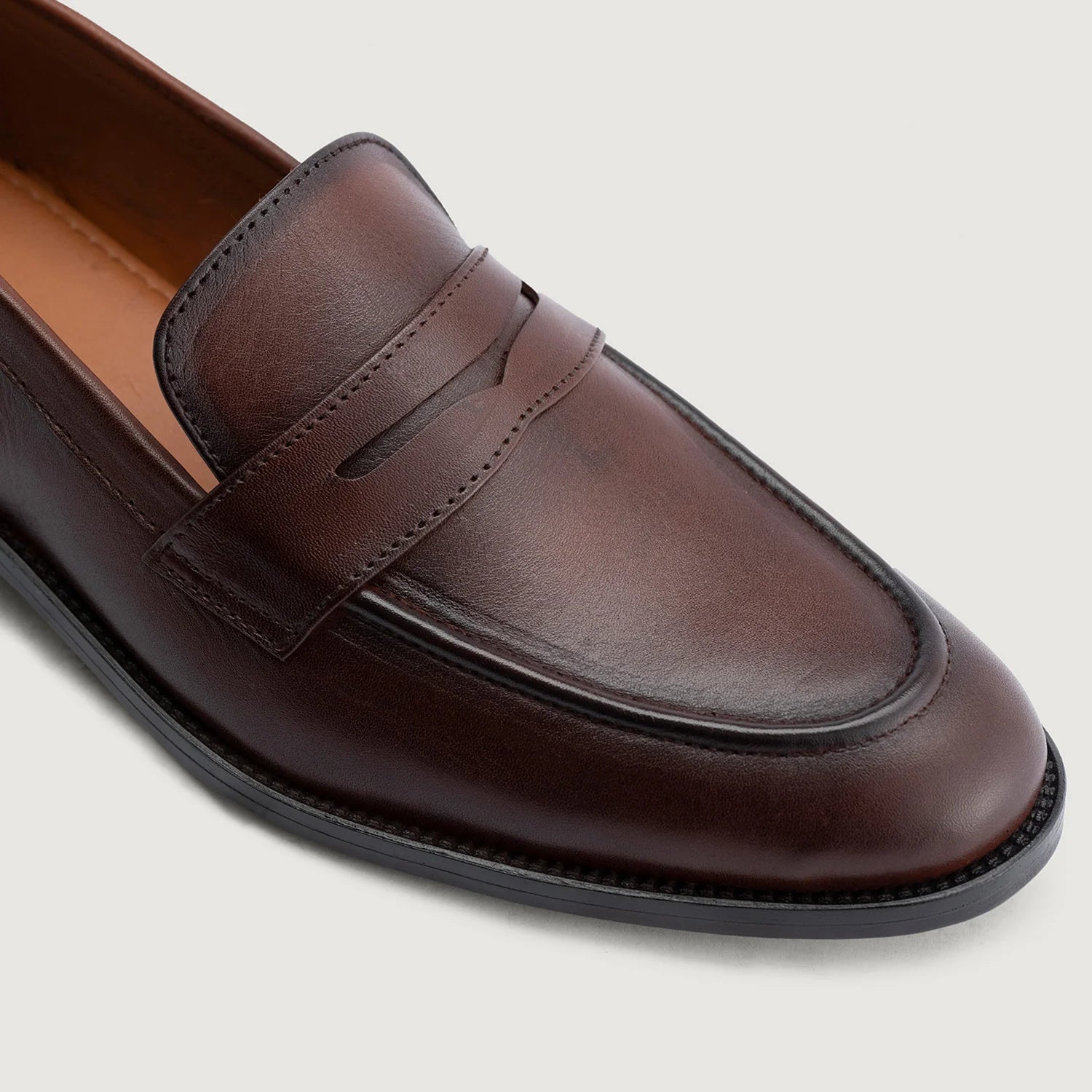 Orlaven Baxton Burnished Brown Leather Loafers footwear image 5