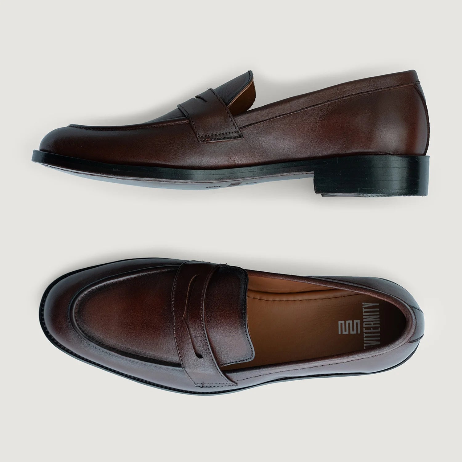 Orlaven Baxton Burnished Brown Leather Loafers footwear image 3