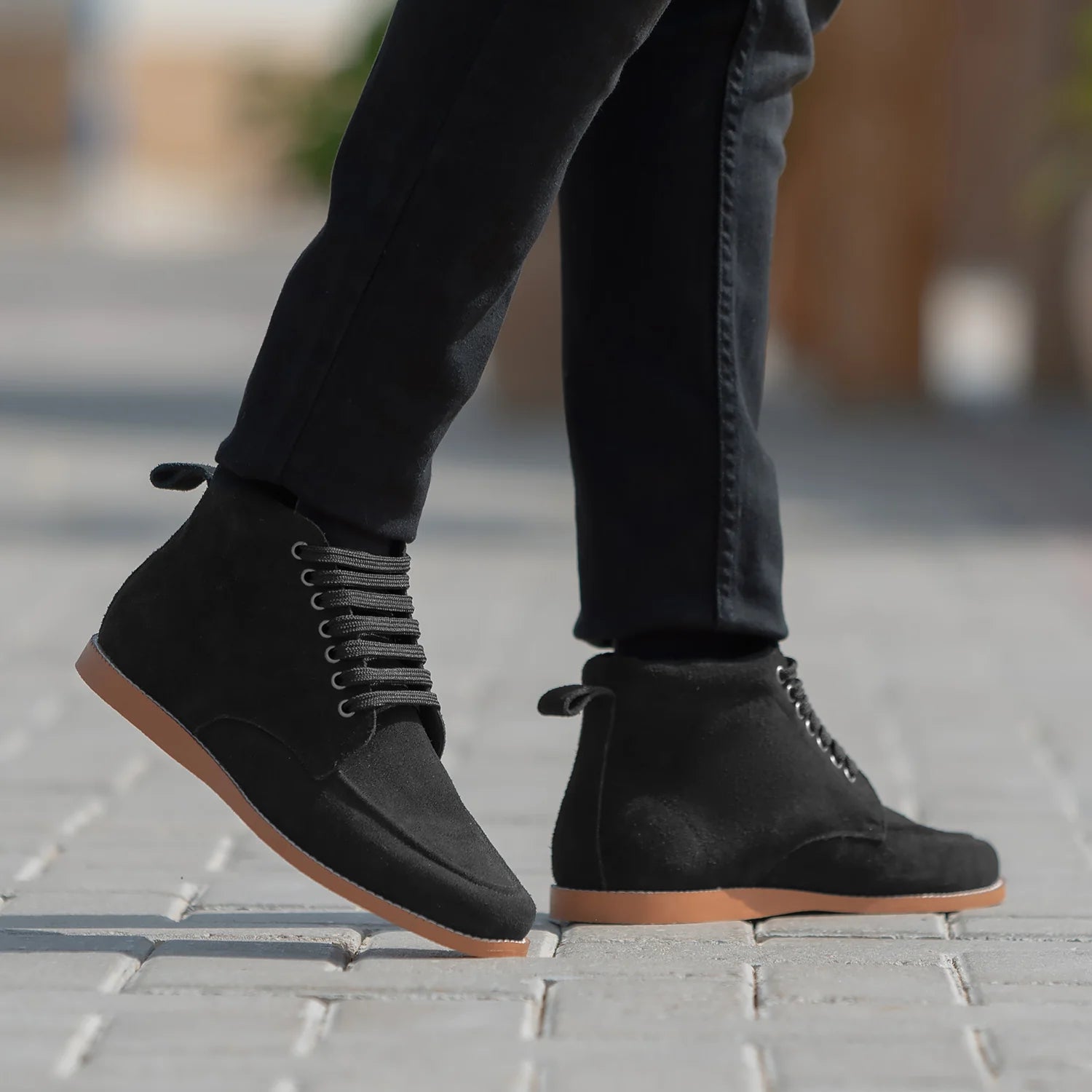 Orlaven Bearman Moc Toe Black Suede Boots footwear image 9